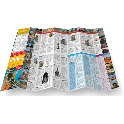 Praga laminowany przewodnik i mapa 2w1