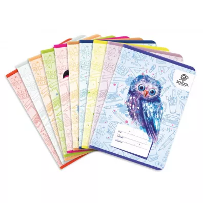 Elanders Zeszyt A5 Puffy Birds dwie linie 32 kartki 10 szt.