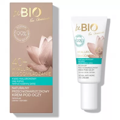 beBIO Ewa Chodakowska Naturalny przeciwzmarszczkowy krem pod oczy z olejem Kahai i ekstraktem AFA Hyaluro bioOdmadzanie 40+ 15 ml