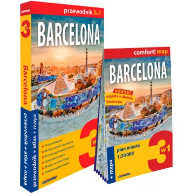 Barcelona 3w1 przewodnik + atlas + mapa - Larysa Rogala