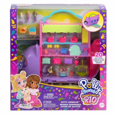 Polly Pocket. Kotolot Koci Samolot Mattel