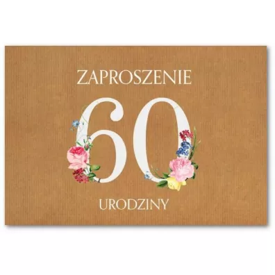 Trend Zaproszenie Urodziny 60 ZT40 10 szt.
