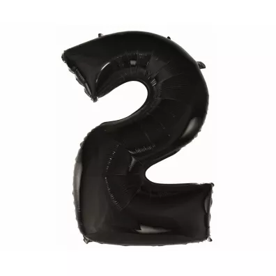 Godan Balon foliowy cyfra 2 czarny 92cm