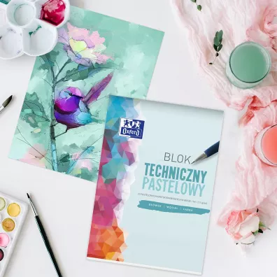 Oxford Blok techniczny A4 pastelowy 10 kartek