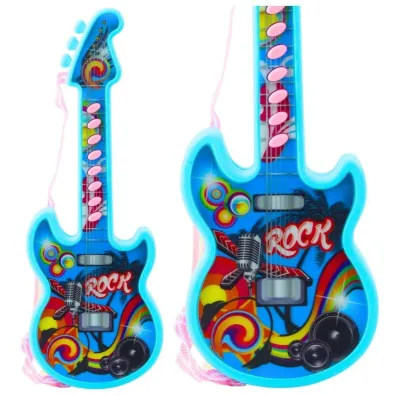 LeanToys Gitara elektryczna niebieska 29cm