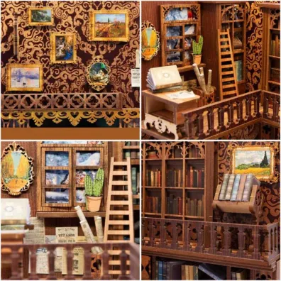 Puzzle Miniaturowy domek Book Nook Klimatyczna ksi�garnia Habarri