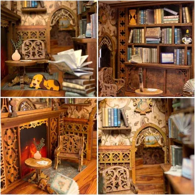 Puzzle Miniaturowy domek Book Nook Klimatyczna ksi�garnia Habarri