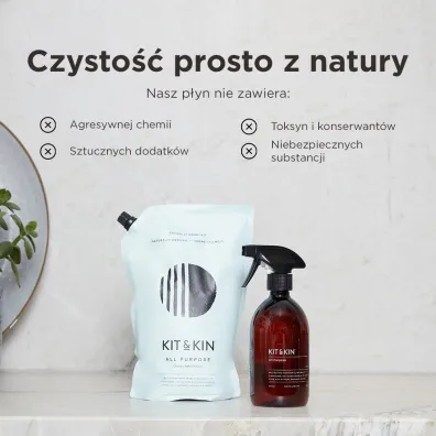 Kit and Kin Naturalny uniwersalny p�yn do sprz�tania domu, o zapachu cytrus�w 500 ml
