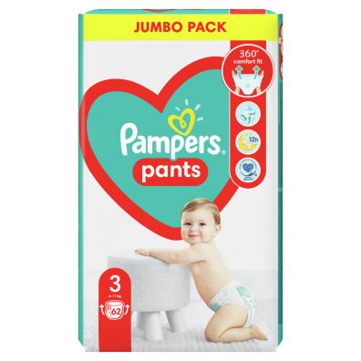 Pampers Pieluchomajtki Pants (6-11 kg) 3 Jumbo Pack 62 szt.
