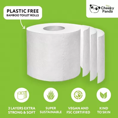 The Cheeky Panda Bambusowy papier toaletowy 4 szt.