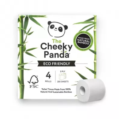 The Cheeky Panda Bambusowy papier toaletowy 4 szt.