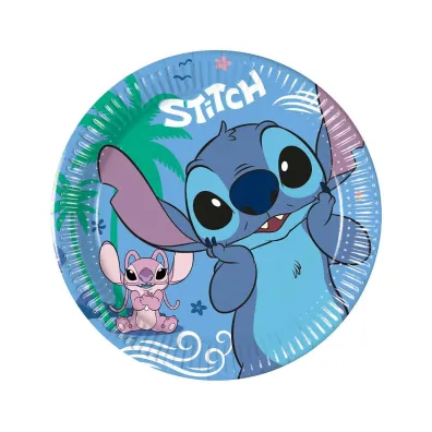Talerzyki papierowe Stitch&Angel 20cm 8 szt.