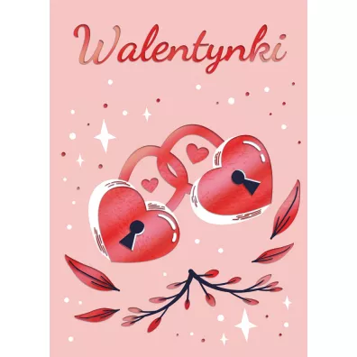 Karnet B6 z kopert� z�ocone k��dki Walentynki HENRY 487493 HEN