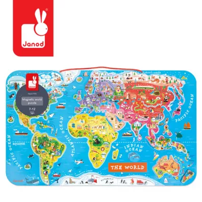 Puzzle magnetyczne Mapa �wiata Janod