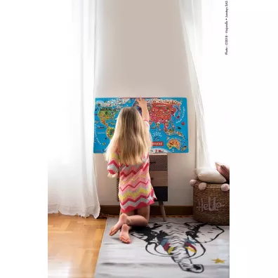 Puzzle magnetyczne Mapa �wiata Janod