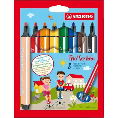 Stabilo Flamastry Trio Scribbi 8 szt.