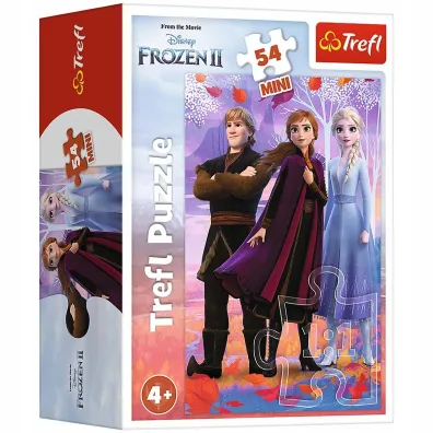 Puzzle mini 54 el. W �wiecie Anny i Elsy 3 Trefl