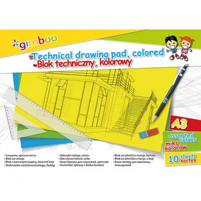 Pbs Connect Blok techniczny A3 150g biay 10 kartek