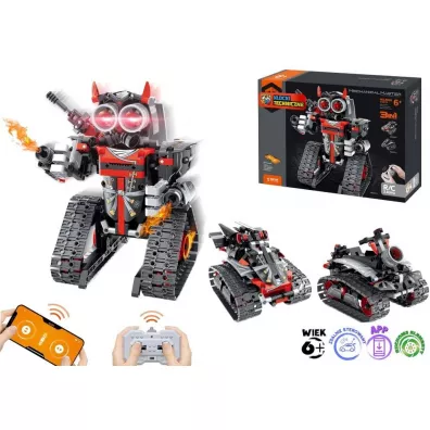 Klocki techniczne 3w1 robot auto czerwony
