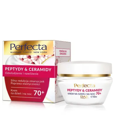 Perfecta Peptydy & Ceramidy 70+ krem do twarzy silna redukcja zmarszczek i poprawa elastyczno�ci na dzie� i na noc 50 ml