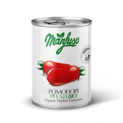 Manfuso Pomidory bez skórki bezglutenowe 400 g Bio