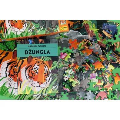 Puzzle 220 el. D�ungla. Ratujmy planet� + ksi��ka Wilga Play
