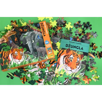 Puzzle 220 el. D�ungla. Ratujmy planet� + ksi��ka Wilga Play