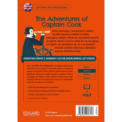 EDGARD. Angielski. Czytam po angielsku. The Adventures of Captain Cook. Level 2