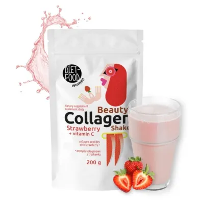 Diet-Food Kolagen Shake Beauty Truskawka suplement diety 200 g