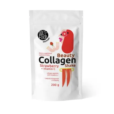 Diet-Food Kolagen Shake Beauty Truskawka suplement diety 200 g