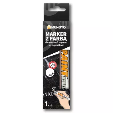 Marker z farb� do renowacji napis�w na nagrobkach Mungyo bia�y