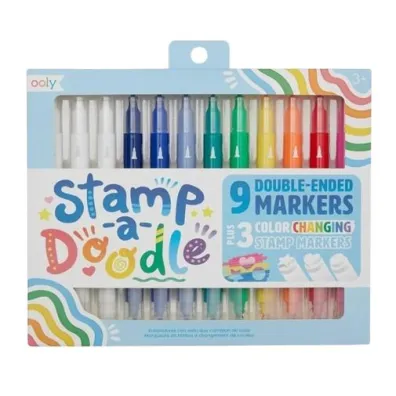 Ooly Flamastry z transparentne stemp Stamp a doodle 12 szt.