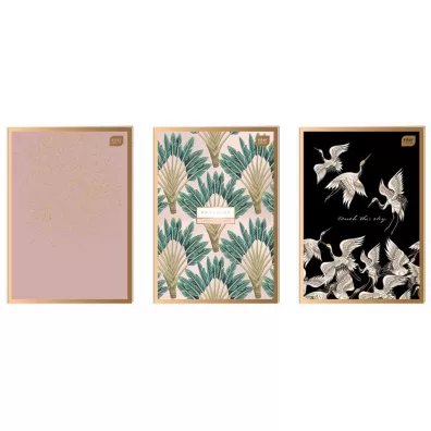 Interdruk Zeszyt A4 Metallic Satin Gold linia 60 kartek 5 szt.