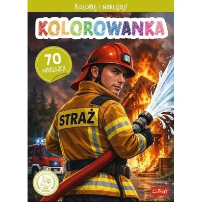 Stra�ak OSP. Kolorowanka z naklejkami