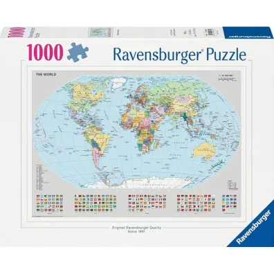 Puzzle 1000 el. Polityczna mapa �wiata Ravensburger