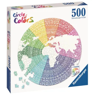 Puzzle okr�g�e 500 el. Circle of Colors. Paleta kolor�w. Mandala Ravensburger