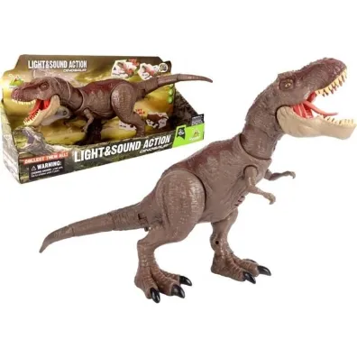 Dinozaur t-rex z ruchoma g�owa �wieci i ryczy