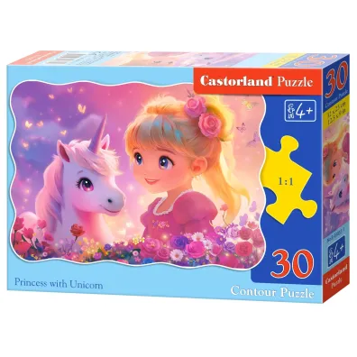 Puzzle 30 el. Princess with Unicorn CASTORLAND B-03853