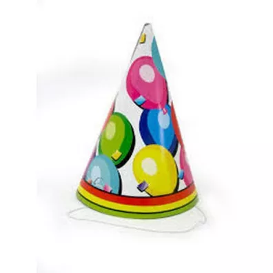 Czapeczka urodzinowa papierowa balony DC1371