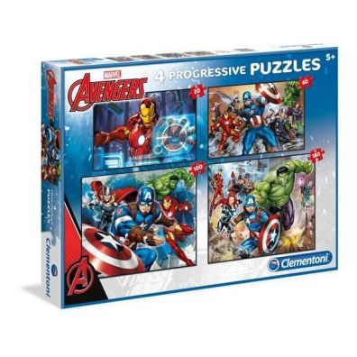 Puzzle 4w1. Supercolor. The Avengers Clementoni