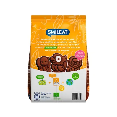 Smileat Herbatniki z orkiszu i jab�ka, kakaowe 10 m+ 220 g Bio