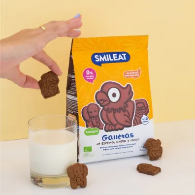Smileat Herbatniki z orkiszu i jab�ka, kakaowe 10 m+ 220 g Bio