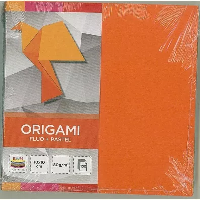 Interdruk Origami Fluo+Pastele 10 x 10 cm 100 kartek