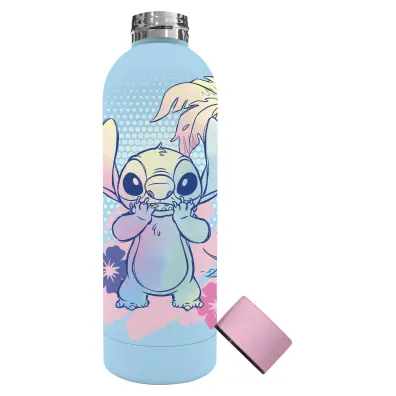 KIDS EUROSWAN Bidon 500ml 3D Stitch ze stali ST00097