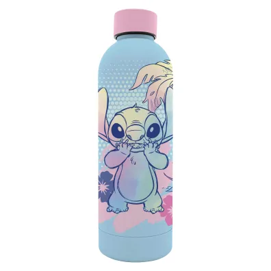 KIDS EUROSWAN Bidon 500ml 3D Stitch ze stali ST00097