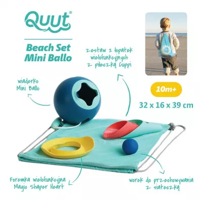 Set plaowy Mini Ballo + Cuppi + Magic Shapers Heart w worku Quut