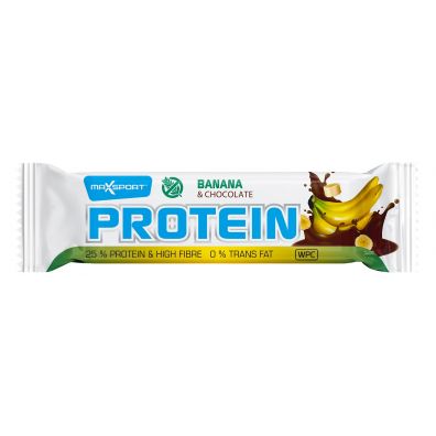 Maxsport Baton proteinowy WPC bananowy w mlecznej czekoladzie bezglutenowy 50 g