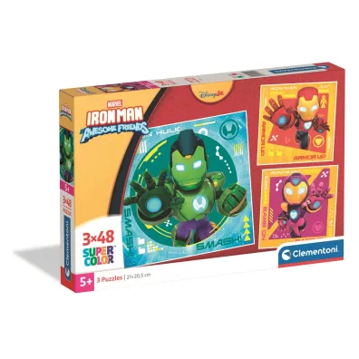 Puzzle 3x48 Super kolor Iron Man and His Awesome Friends 25004 Clementoni
