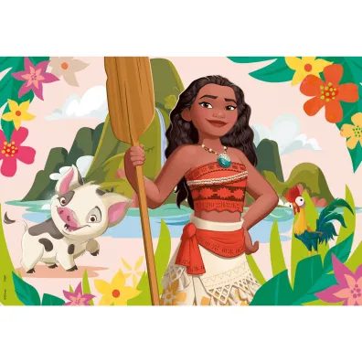 Puzzle drewniane 2x50 el. Vaiana Kr�lewna �nie�ka Educa