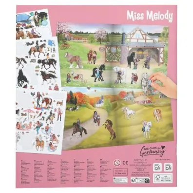 Zestaw kreatywny z naklejkami Miss Melody 13985A